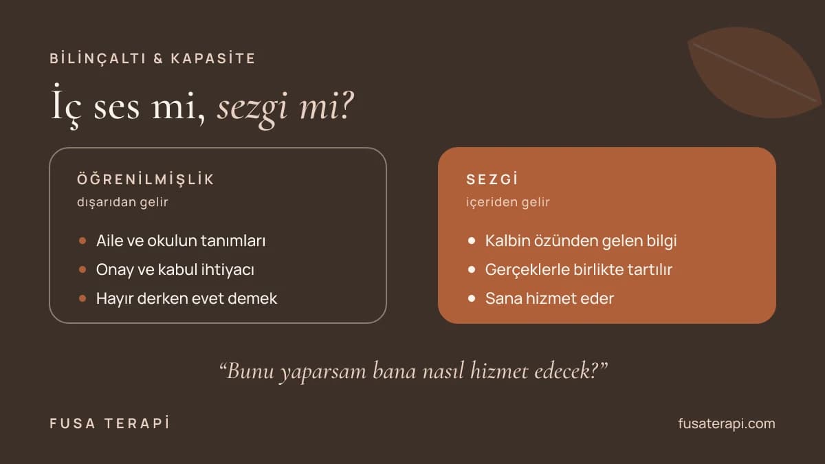 Sen Kimsin? Cevabı Sen mi Veriyorsun, Çevren mi? Sezgi Yasası